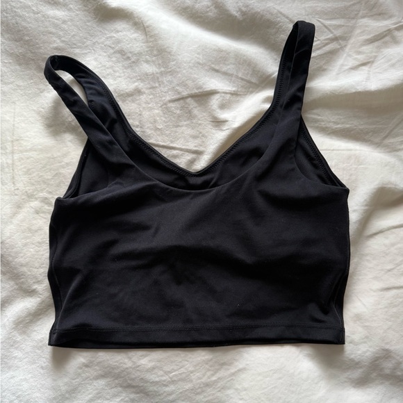 aerie Black OFFLINE Crop Tank Top - Picture 2 of 3